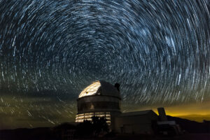 The McDonald Observatory under the bright stars of West Texas.